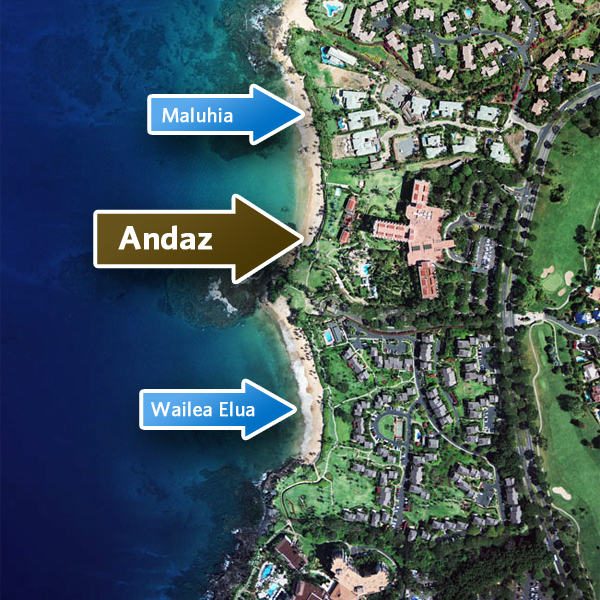 andaz wailea aerial map