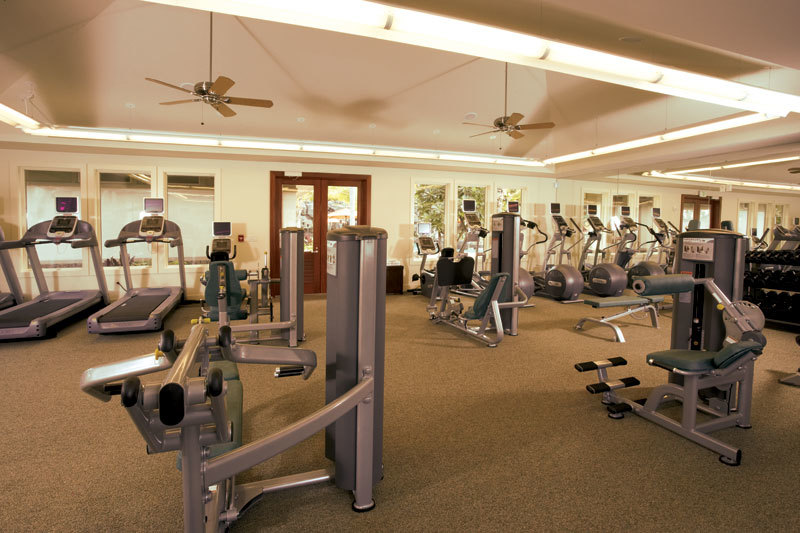 State of the art fitness center at Hoolei with advanced equipment.