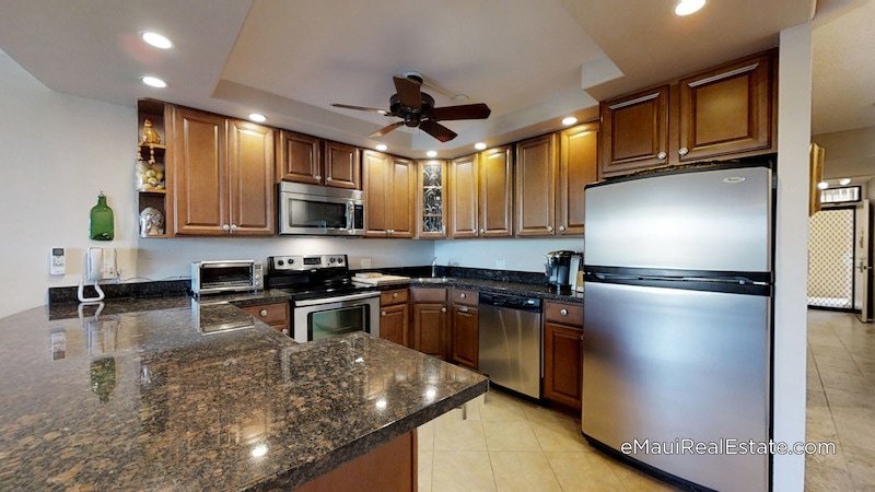 Many units at Kamaole Sands now have updated kitchen