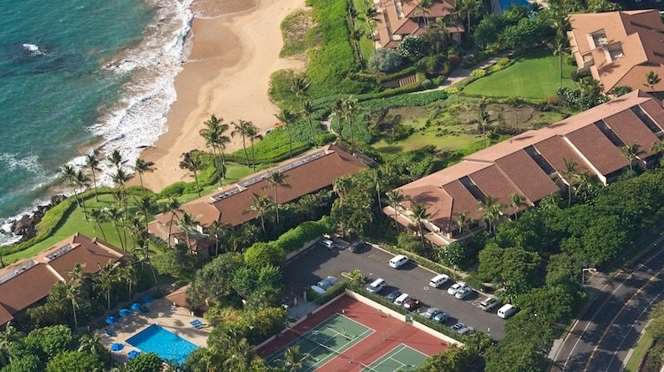 There are two tennis courts at Makena Surf