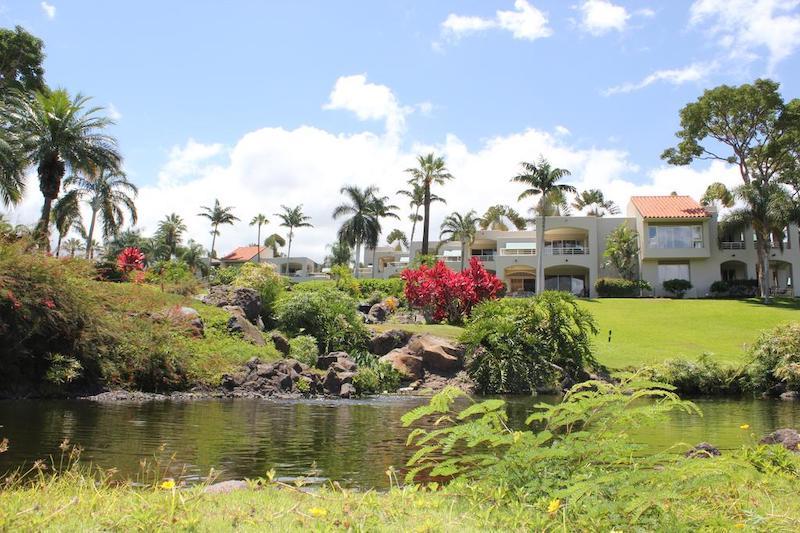 Beautiful waterfront settings on the Palms at Wailea condo property