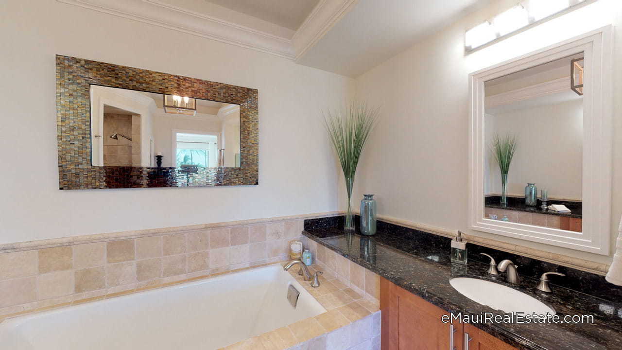 Primary suite bathrooms have a deep soak tup and separate shower