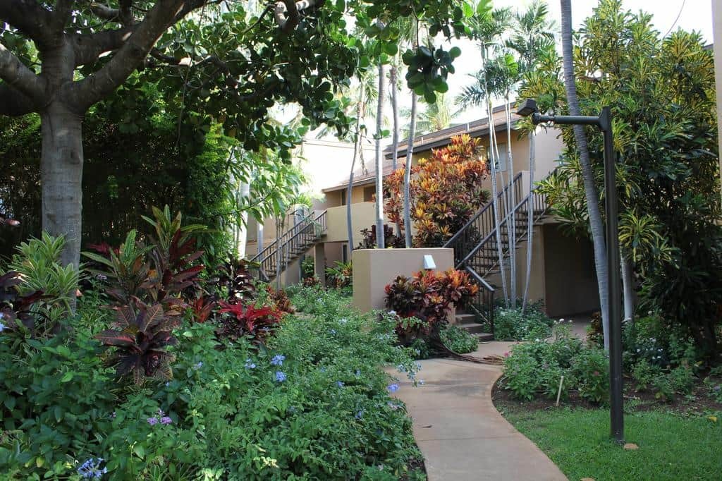 Privacy abounds at Wailea Ekahi with matured trees and shrubs