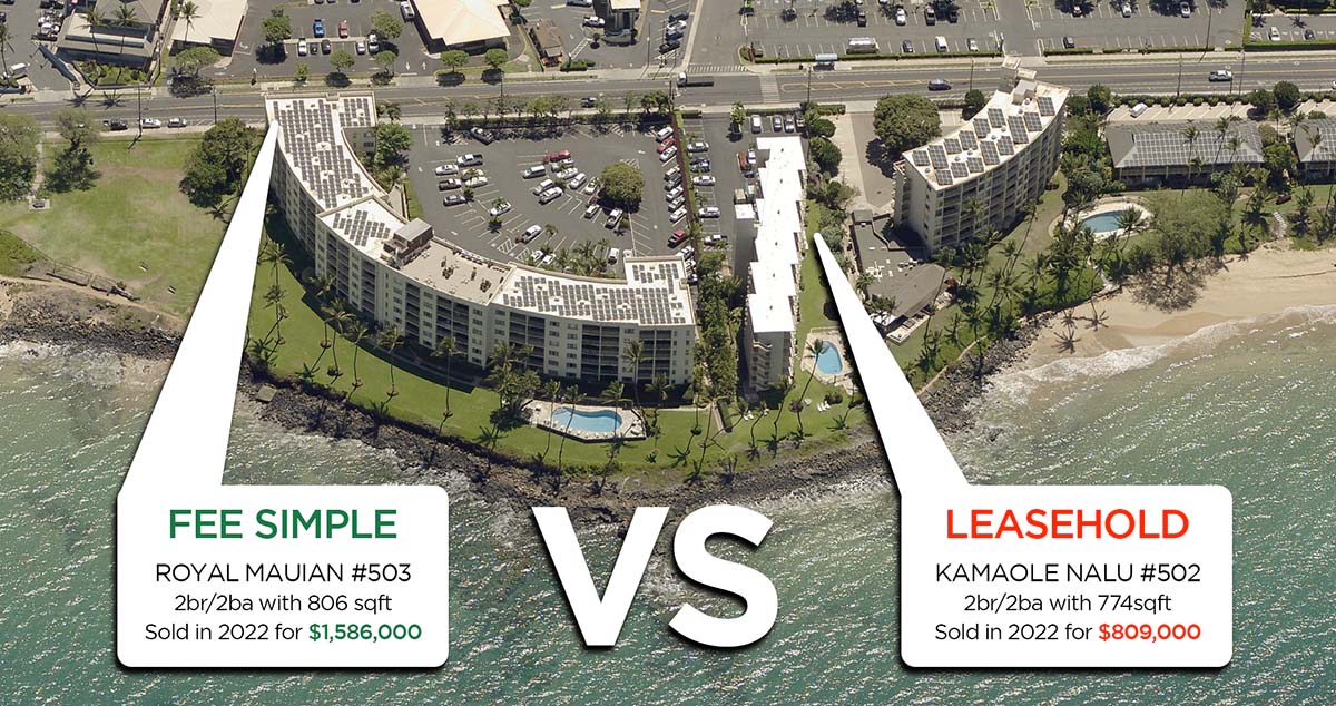 fee simple versus leasehold condos on maui