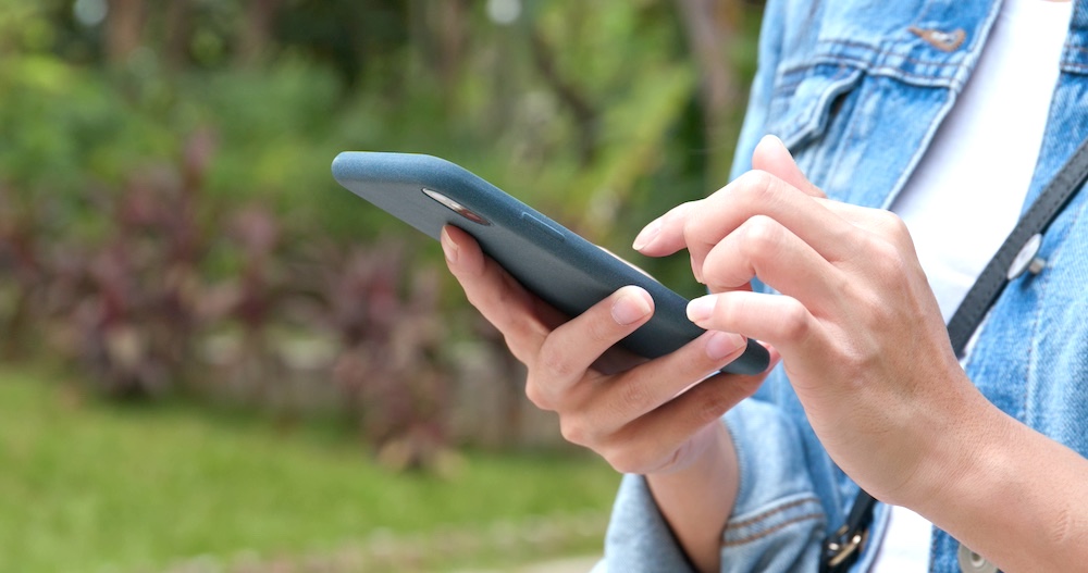 person with phone in their hands