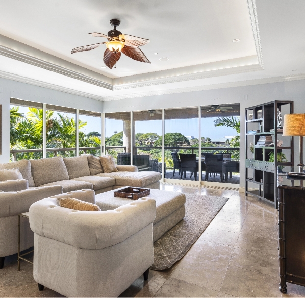 living room in condo