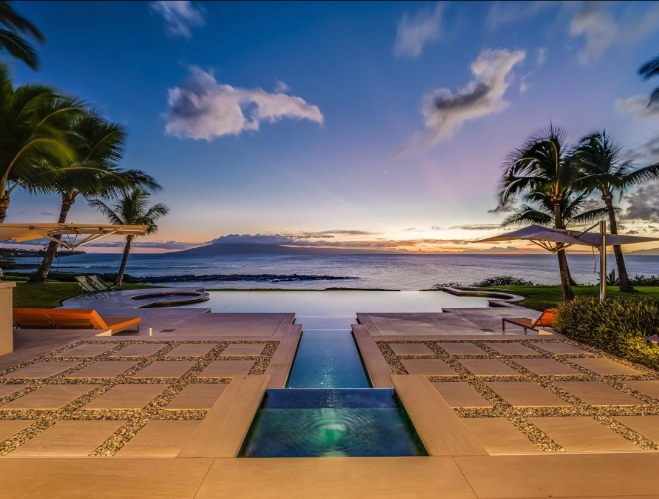pool with ocean view