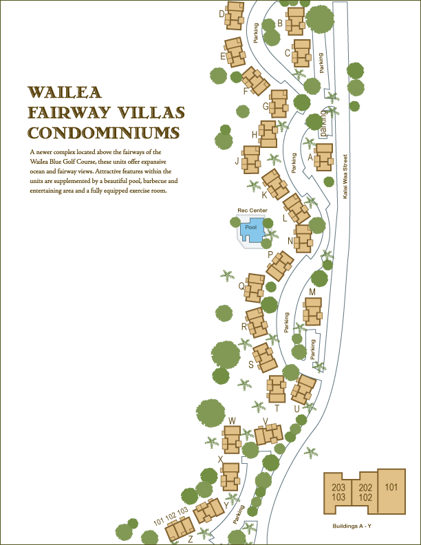 Wailea Fairway Villas Condos For - Wailea Fairway Villas Condo Site Map