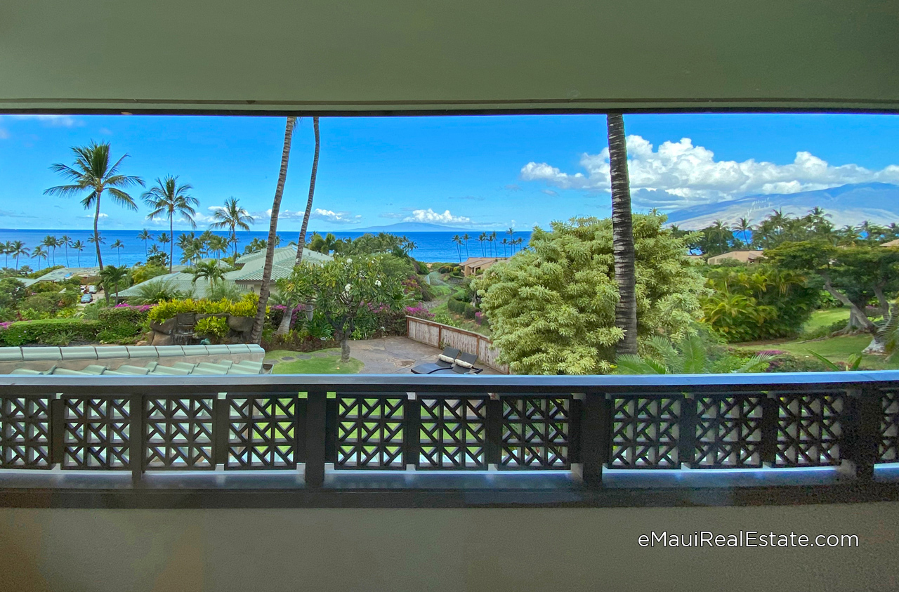 Panoramic ocean views from the second floor of one of the custom homes in the community.
